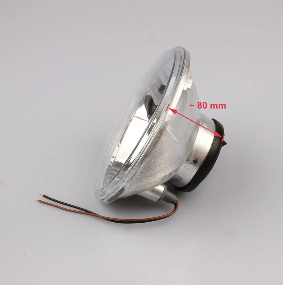 Reflektor Lampe Scheinwerfer H4 Einsatz 7" 170 mm E-Prüfzeichen Prismenreflektor - Bild 2 von 4