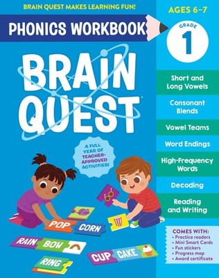 Brain Quest Phonics Workbook: Grade 1 - paperback Workman Publishing