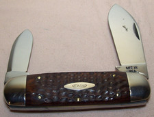 1971~CASE XX USA~ELEPHANT TOE 6250~UNUSED~JIGGED PAAKAWOOD 2 BLADE POCKET KNIFE~
