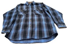 Field Stream Mens Long Sleeve Button Up 100 Cotton Thick Flannel Size M