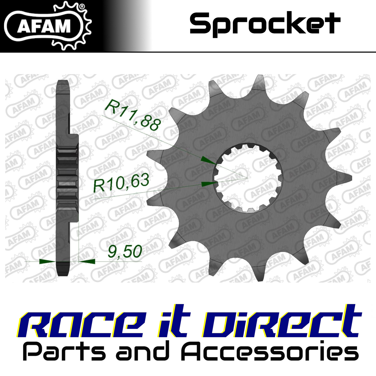 AFAM 22406-13 FRONT 13T, 520