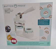 We R Memory Keepers Button Press Kit W/ BOX Extra Buttons Slightly Used