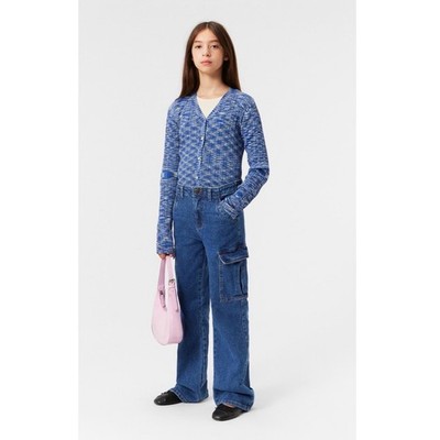 NWOT Molo Genie Button Front Cardigan Blue Mouline 11-12