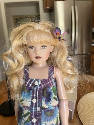 Helen Kish doll, Chrysalis 14'' Piper Chasing Butterflies