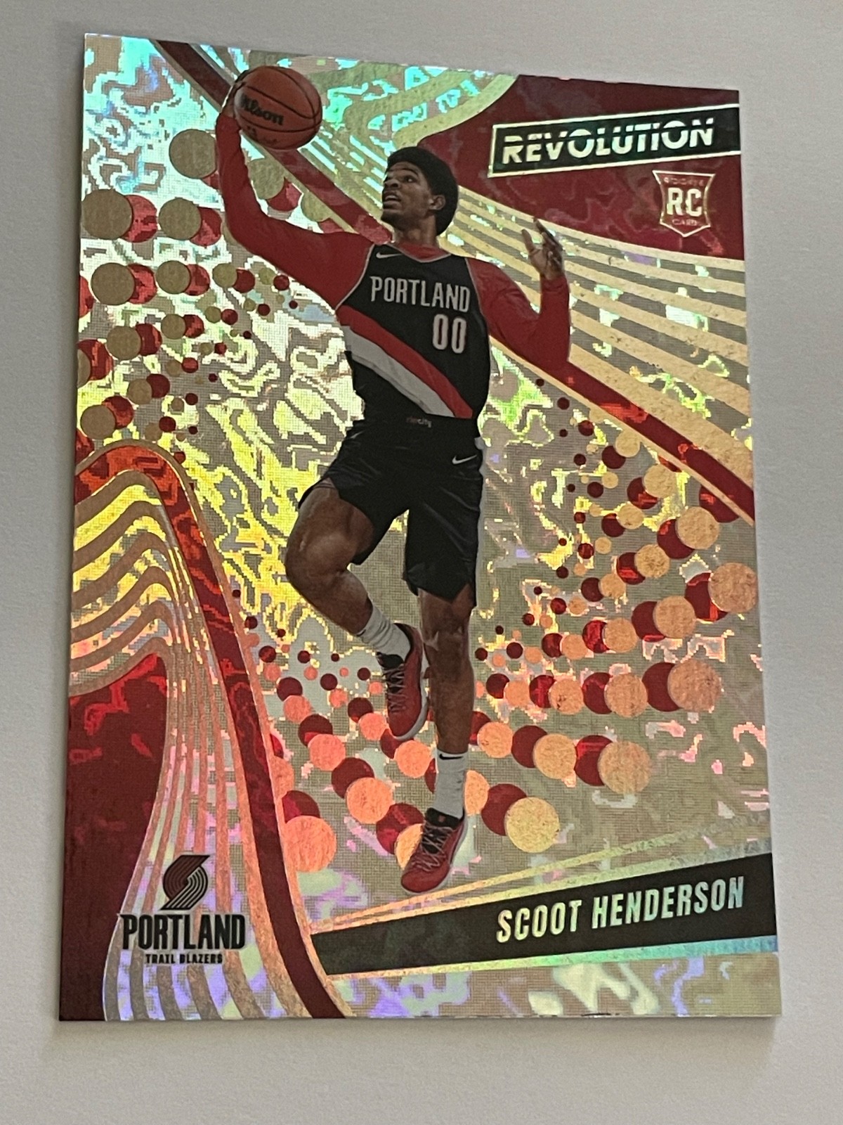 2023-24 Panini Revolution Scoot Henderson #109 Avalanche Holo RC Trail Blazers