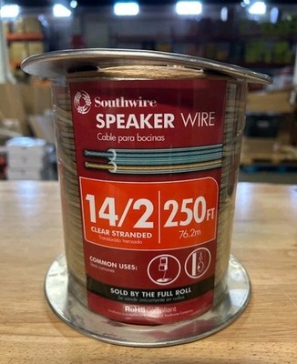 Southwire 250-Foot-Package, 14/2 Clear Stranded CU Speaker Wire