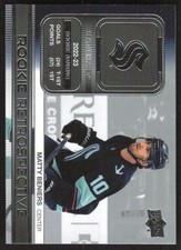 2023-24 UD Series 1 Matty Beniers RR-11 Rookie Retrospective RC