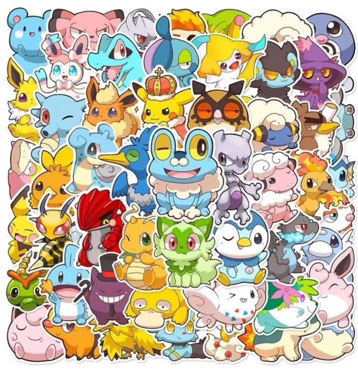 Pokemon CUTE Anime 10pc Sticker Pack! * FREE SHIPPING POKEMON TCG