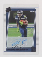 2021 Panini Clearly Donruss Rated Rookie Red 35/49 D'Wayne Eskridge #76 Auto 0c2