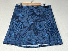 RipSkirt Hawaii Tropical Beach Blue Black Skirt Women Size Medium Floral