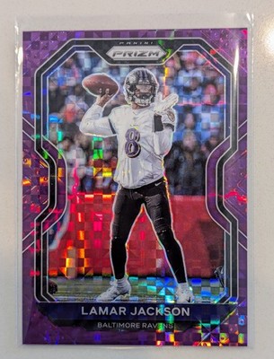 2020 Panini Prizm Lamar Jackson Purple Power /49 Ravens  #37 (CLEAN💎)