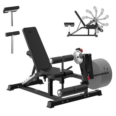 Finer Form GLX Adjustable Weight Bench with Leg Extension and Curl Machine, T...