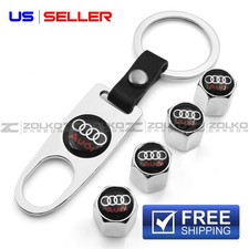 Valve Stem Caps Keychain Wheel Tire Silver - Us Seller