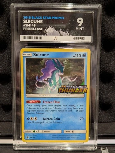 Pokémon Suicune SM149 Prelease ACE 9 Graded Black Star Promo SunMoon