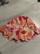 NWT Janie and jack Sun Bucket Hat Pink Floral size 4-5 Toddler