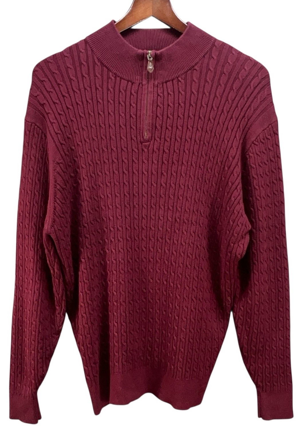 Pendleton Men's M Pullover Sweater Cable Knit 1/4… - image 2