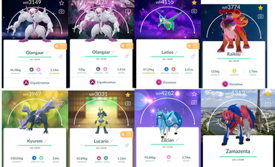 Pokémon Go Shiny / Gigadynamax / Dynamax / Hintergrund LEVEL 50