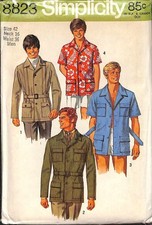 Vintage 1970s Simplicity Men's Shirt Sewing Pattern - 8823 - Chest 42 - UC FF
