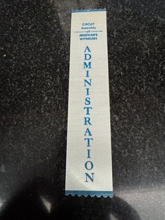 WATCHTOWER CIRCUIT ASSEMBLY ADNINISTRATION RIBBON BLUE/WHITE