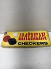 24 Halsam American Embossed Wood Checkers Vintage Family Game — photo 1