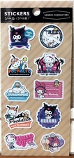 Sanrio Character Label Style Sticker Hello Kitty My Melody Kuromi Pocaccho JAPAN