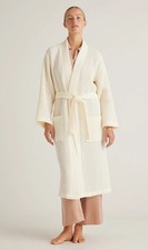 Quince Small Organic Turkish Waffle Robe Ivory Cream Women  s S New In Package