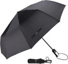 Travel Umbrella Windproof with 46 Inches Large Canopy 10 Reinforced Fiberglass R