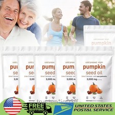 1 5 Bag Pumpkin Seed Oil with Saw Palmetto, 3000mg Per Serving, 180 Softgels
