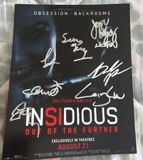 Insidious Out Of The Further Signed 8x10 Photo x7 Brandon Perea, Island Austin