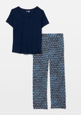 New Soma Women's Adult Cooling Pajamas Cool Nights XL Top Pants Navy Top Soft