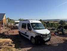 Renault Master Red Edition ev fully kitted crew van solar 2 batteries microwave
