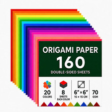 Origami Paper 160 Sheets 6 X 6 Inch Square Double Sided Folding Paper