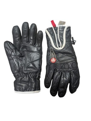 Vintage Y2K Burton Ronin RPM Leather Pipe Black Ski Snowboard Gloves S Small