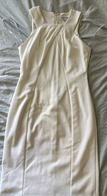 Calvin Klein White Knee Length Dress Size 6