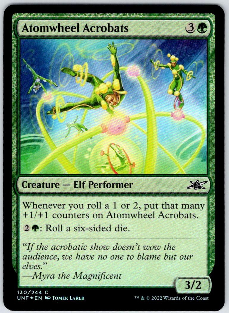 Atomwheel Acrobats 130 Common Unfinity Magic: The Gathering Foil Near Mint