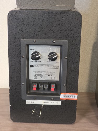 Vintage Miller & Kreisel M&K S-1B Satellite Speakers Original 1980s - PAIR BLACK - Picture 15 of 23