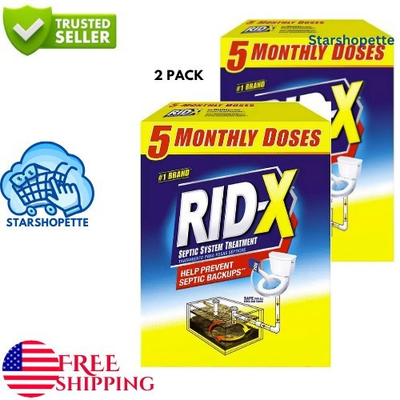 #ad 2 PACK RID X Septic Treatment 5 Month Supply of Powder 49 oz Total 98 oz $49.99