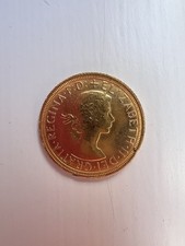 1968 Full Gold Sovereign Queen Elizabeth II Coin 22 Ct Yellow Gold