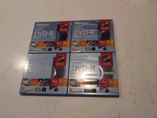 MEMOREX MINI DVD-R DOUBLE SIDED 2.8GB 60 MINUTE DVD CAMCORDER DISCS LOT OF 4 NEW