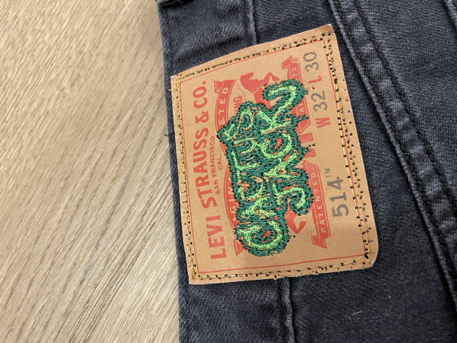 Rare Travis Scott Cactus Jack x Levi's 514 Embroidered Black Jeans W32 image 10