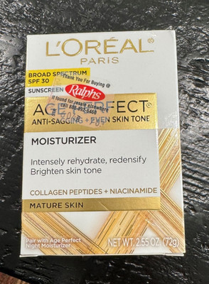 New L'Oreal Age Perfect Anti-Sagging+Even Tone Collagen Expert Moisturizer SPF30