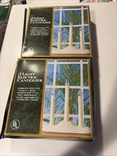 VTG 3 Light Window Candle Candelabra Candolier Electric WORKING Set Of 2