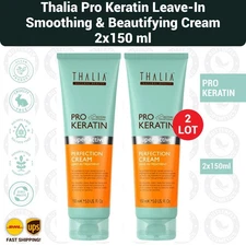 Thalia Pro Keratin Leave-In Smoothing Cream 150ml, Vegan & Nourishing - 2LOT