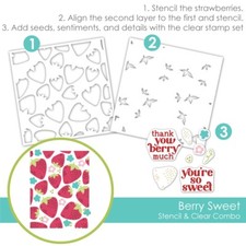 Taylored Expressions  BERRY SWEET  Layering Stencil  Clear Combo