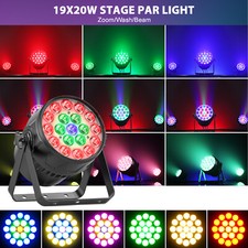 19x20W PAR Stage Lights RGBW 4-IN-1 19LEDs DMX512 DJ Lighting Wash Disco Party