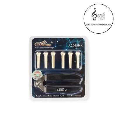 Gitarre 6 stk. Brückenstifte + Saitenschneider Set Werkzeug Bass Guitar Zubehör