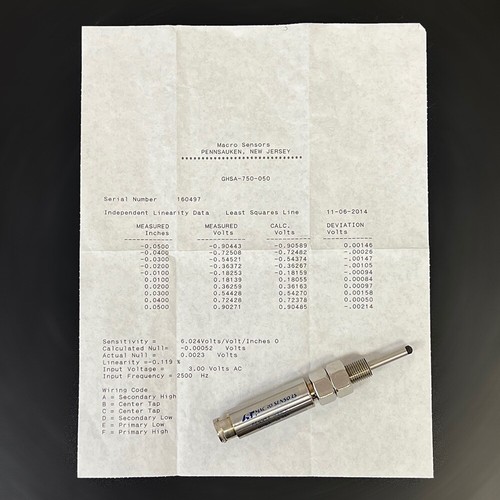 AST GHSA-750-050 LVDT Sensor, Linear Position Transmitter, TE Connectivity - Bild 2 von 4