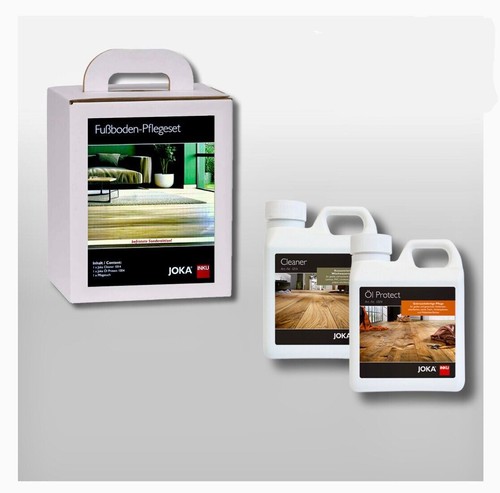 JOKA SET Reinigungs- und Pflegesystem für Holzböden Cleaner 1L Öl Protect 1L