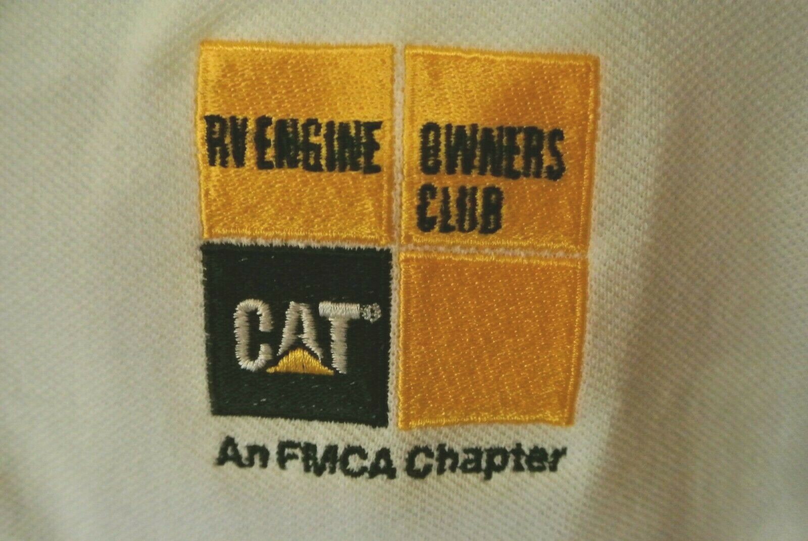 Cat Caterpillar RV Engine Owners Club Embroider Logo Golf Polo Shirt
