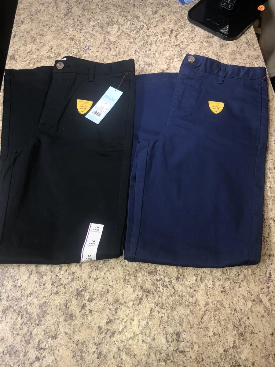 Lote de 2 Pantalones Uniformes para Ni o Cat Jack NUEVOS Talla 16 C Color bano y Viaje Marino